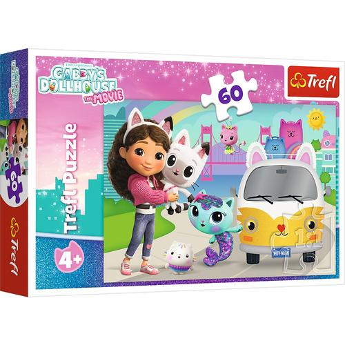 Puzzle Trefl din 60 piese - Gabi si aventurile pisicii