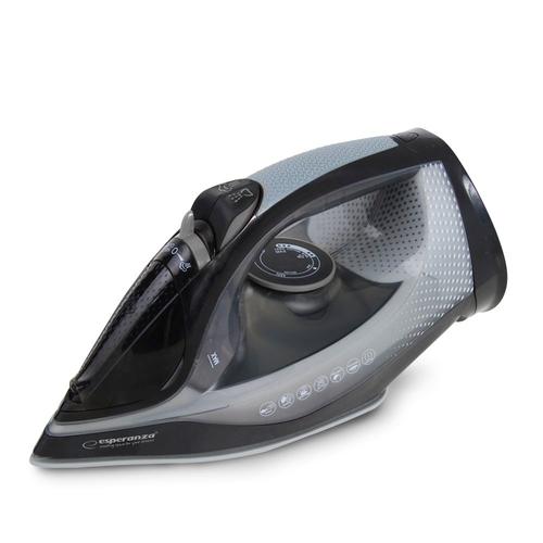 Fier de calcat cu abur Esperanza EHI011, 2600 W, Talpa Ceramica, Rezervor 0.3 l (Gri/Negru)