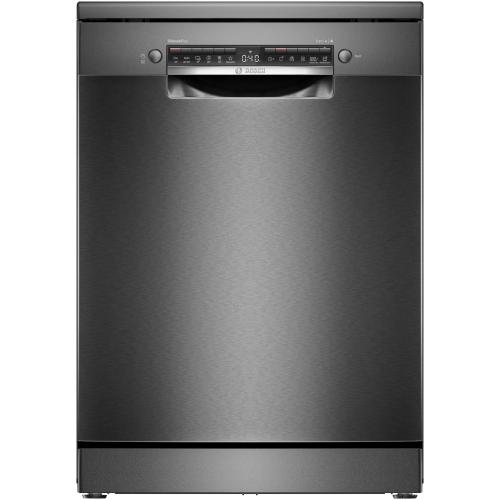 Masina de spalat vase Bosch SMS4EMC06E, 14 seturi, 6 programe, Home Connect, Silence Plus, Motor EcoSilence Drive, Clasa B, 60 cm, Inox negru