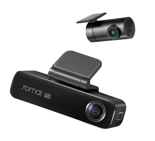 Set Camere video auto 70mai Dash Cam 4K M800 si 70mai RC14, 4K 30 FPS, Wi-Fi, GPS, HDR, ADAS, Unghi vizualizare 146 grade, Control vocal (Negru)