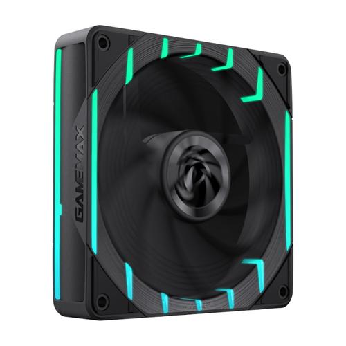 Ventilator Gamemax Tornado T12, iluminare aRGB, Reverse, 120mm (Negru)