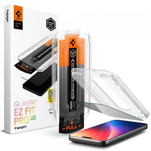 Folie de protectie Ecran Privacy Spigen GlastR EZ FIT Pro pentru Apple iPhone 17 Pro / 17 / 16 Pro, Sticla Securizata, Full Glue