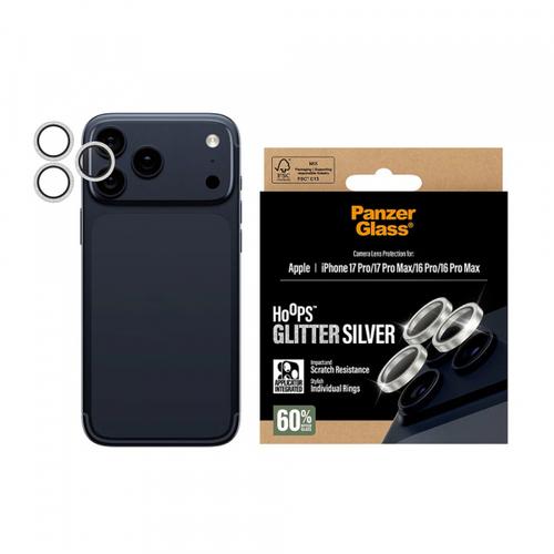 Folie de protectie Camera Spate PanzerGlass Hoops Glitter pentru Apple iPhone 17 Pro Max / 17 Pro / 16 Pro Max / 16 Pro, Sticla Securizata