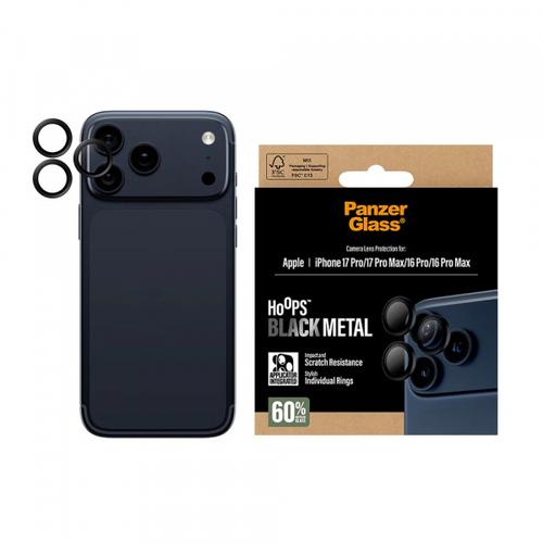 Folie de protectie Camera Spate PanzerGlass Hoops pentru Apple iPhone 17 Pro Max / 17 Pro / 16 Pro Max / 16 Pro, Sticla Securizata
