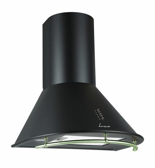 Hota incorporabila decorativa Fram FDH-660HRBK, 589 mc/h, 1 Motor, Lumina LED, 1 Filtru aluminiu (Negru)