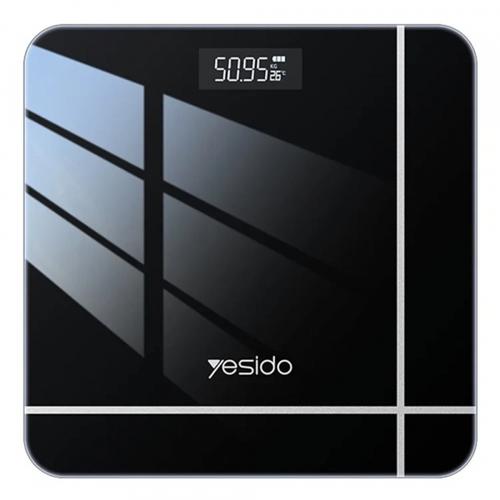 Cantar Digital Yesido MG09, Max 155 kg, Sticla securizata (Negru)
