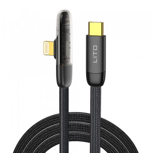 Cablu Date/Incarcare Lito LD11CL, USB-C - Lightning, 30W, 1m