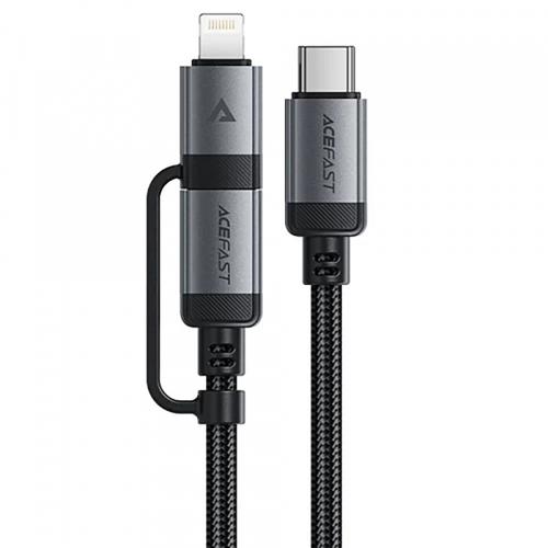 Cablu de Date si Incarcare USB-C - Lightning / USB-C Acefast C20-01, 60W, 1.2m (Negru)