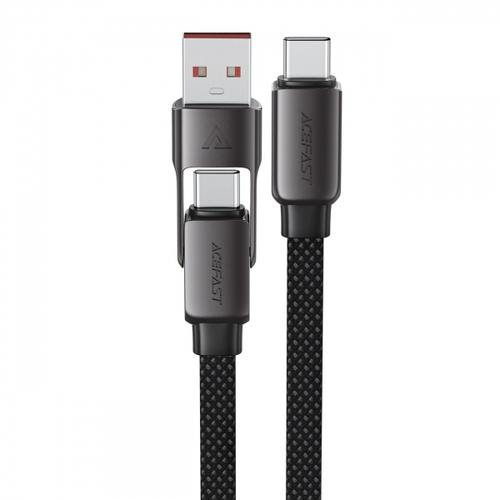 Cablu Date si Incarcare USB-C - USB-A / USB-C Acefast C13-05, 60W, 0.2m (Negru)