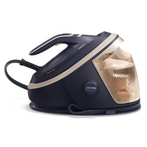 Statie de calcat Philips PSG7300/20 Seria 7000, 170g/min debit de abur, 650g jet de abur, Presiune 8.5 bar, 2850W, Senzor inteligent ce elibereaza si opreste automat aburul, Rezervor 1.5L (Gri/Albastru)