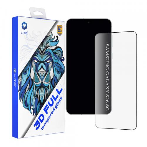 Folie de protectie Ecran  Lito pentru Samsung Galaxy S26, Sticla Securizata, Full Glue, 3D, Neagra