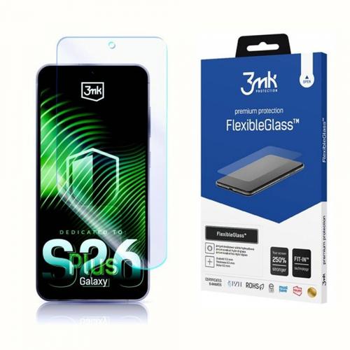 Folie de protectie Ecran 3MK FlexibleGlass pentru Samsung Galaxy S26 Plus, Sticla Flexibila, Full Glue, Transparenta