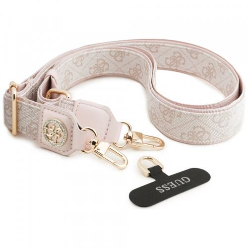 Snur Telefon Guess 4G Strass Metal Logo, Roz