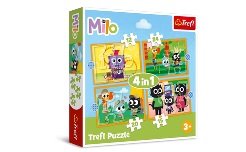 Puzzle 4in1 Trefl Meet Milo si prietenii sai