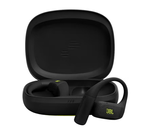 Casti alergare open-ear JBL Endurance Zone, True Wireless, IP68, 4 microfoane, Redare pana la 32 ore, Bluetooth 5.3, Negru/Galben