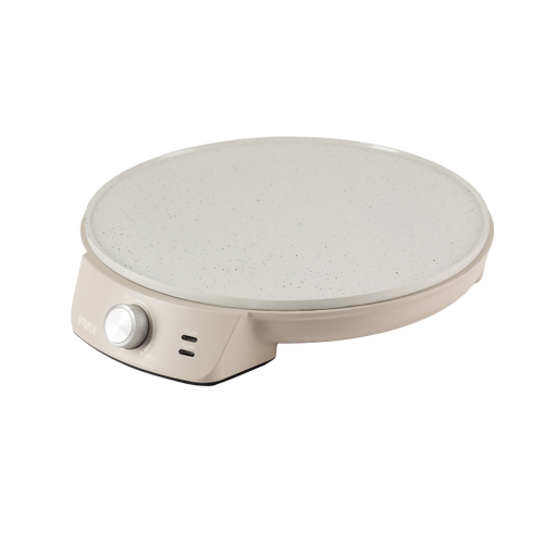 Aparat pentru preparat clatite VIVAX PM-1200S, plita 30 cm, 1200 W (Bej)