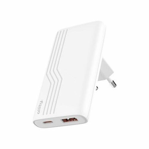 Incarcator Retea Allity ATC-02-65WAC, GaN PD QC, 1x USB-C + 1x USB-A, 65W (Alb)