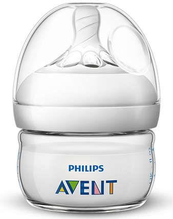 Biberon Natural pentru hranire Philips Avent SCF039/17, 60 ml (Alb)