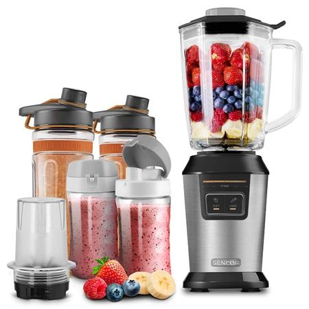 Blender SENCOR SBL7570SS AUTOMATIC SMOOTHIE, 800W, 2 programe presetate, 0.9L (Argintiu)