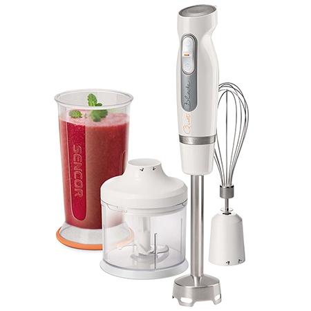 Blender manual SENCOR SHB4378WH, 800W, 2 viteze, lame din otel, 0.7L (Alb)