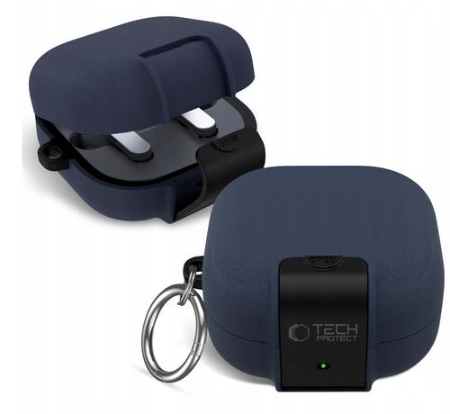 Husa Tech-Protect Slim Hook pentru Samsung Galaxy Buds4 / Buds4 Pro, Bleumarin