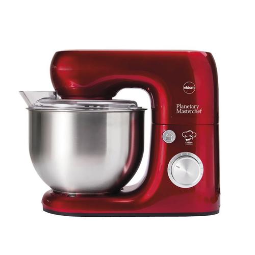 Mixer cu bol Eldom WRK1250 Chef, 8 Trepte viteza, Pulse, 800 W, 5 L (Rosu/Argintiu)