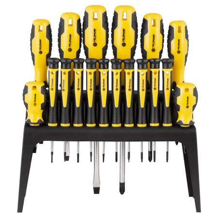 Set Surubelnite Fieldmann FDS 5008-18R, 18 Piese (Negru/Galben)