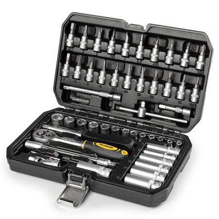 Set biti cu cheie clichet FIELDMANN F-FDG5020-53R, 53 piese