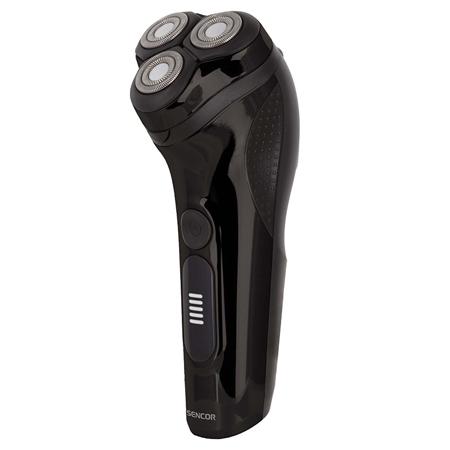 Aparat de ras rotativ SENCOR SMS4210BK, autonomie 50 de minute,  cutite din otel inoxidabil (Negru)