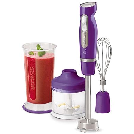 Set blender de mana Sencor SHB4465VT-E, 1000 W, Viteza variabila, 6 cutite TITAN (Violet)
