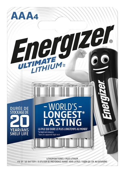 Baterii Ultimate Lithium Energizer, AAA, L91, 1.5V, 4 buc/set