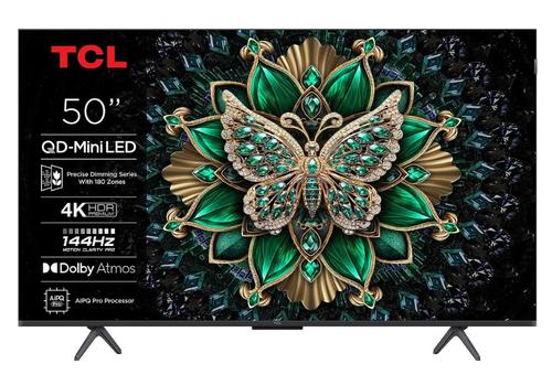 Televizor QD-MiniLED TCL 127 cm (50inch) 50C61K, Ultra HD 4K, Smart TV, WiFi, CI+