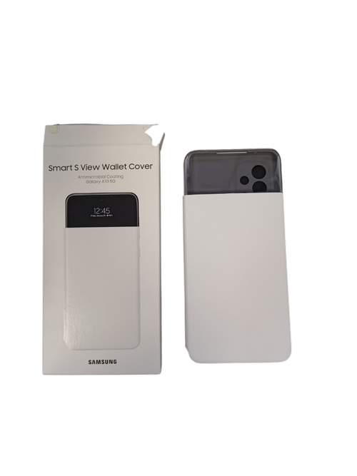 Husa Flip Cover Samsung S View Wallet EF-EA336PWEGEE, pentru Samsung Galaxy A33 5G (Alb)