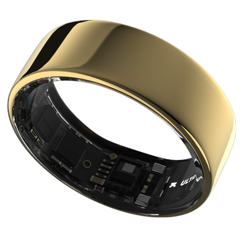 Smart Ring Ultrahuman Ring Air UHRA-AG-08, Bluetooth BLE5, HRV, VO2 Max, Android/iOS, Monitorizare ritm cardiac, Saturatie Oxigen, Autonomie 6 zile, 18.82 mm (Auriu)