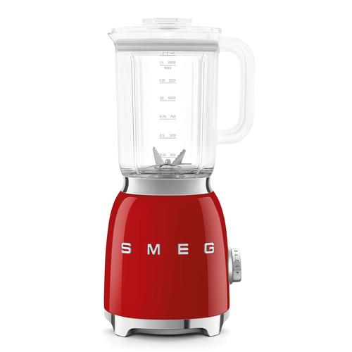 Blender de masa retro Smeg BLF03RDEU, 800 W, 4 programe, Pulse, Auto-curatare, 18000 rpm (Rosu)