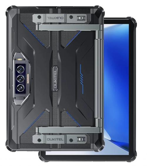 Tableta Oukitel RT7 Titan, Procesor Dimensity 720 Octa-Core, Ecran IPS FHD+ 10.1inch, 12GB RAM, 512GB Flash, Waterproof IP68/IP69K, 48MP+32MP, 5G, Dual SIM, Android, Fara incarcator (Albastru)