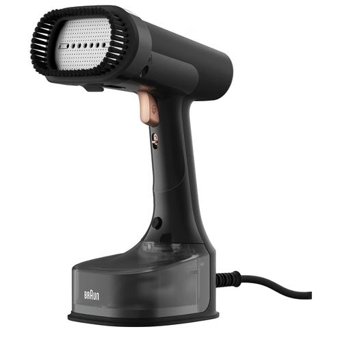 Aparat de calcat vertical cu abur BRAUN GS7077BK, 1600W, 35g/min, 250ml, talpa Dual FreeGlide 3D (Negru)