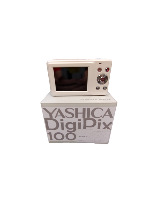Aparat foto compact Yashica DigiPix 100 YAS-DG100PP-WH, 8MP, Filmare FHD, Zoom digital 8x, Ecran IPS 2.4inch, USB-C (Alb)