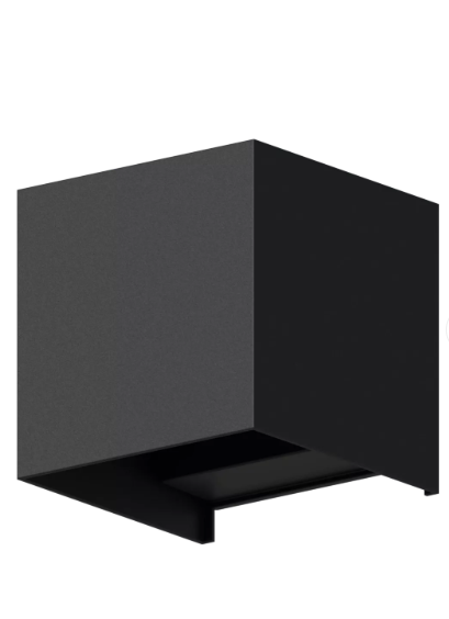 Lampa de perete de exterior LED Calex Bari Up & Down, lumina alba calda, 7W, IP54 (Negru)