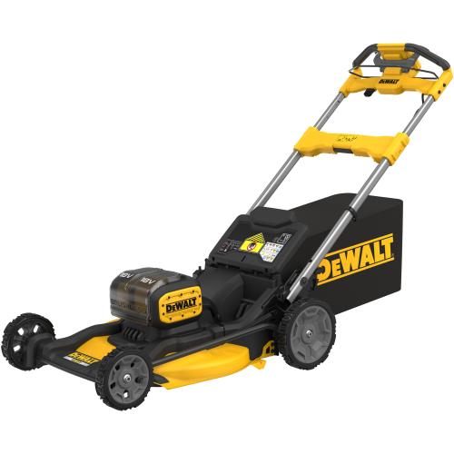 Masina de tuns gazon/iarba cu autopropulsie pe acumulator DeWALT DCMWSP156N, 2 x 18V XR, latime taiere 53 cm, inaltime taiere 25-102 mm, 6 trepte de taiere, 2 lame, functie 3 in 1, cos colector 67 L, fara incarcator si acumulator in setul d
