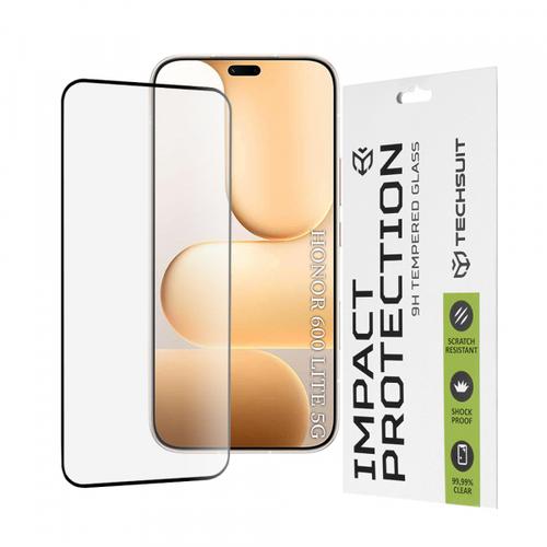 Folie de protectie Ecran Techsuit pentru Honor 600 Lite, Sticla Securizata, Full Glue, 111D, Negru