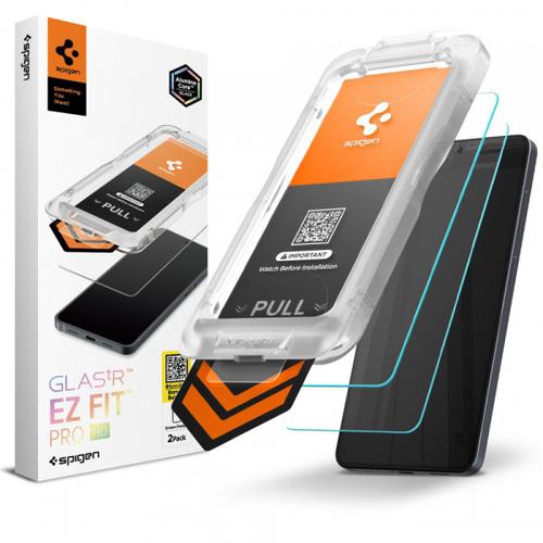 Folie de protectie Ecran Spigen GlastR EZ FIT Pro HD AGL11084 pentru Samsung Galaxy S26 Plus S947, Sticla Securizata, Full Glue, Set 2 bucati