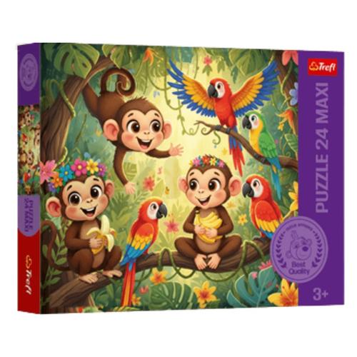 Puzzle Trefl Maxi Maimute si prieteni, 24 de piese