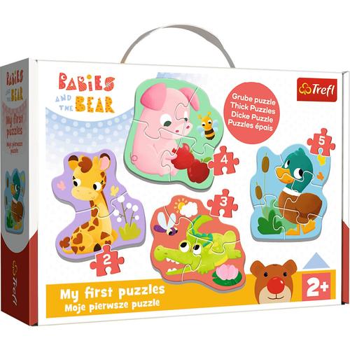 Puzzle Trefl Baby Clasic puii de animale, 14 Piese