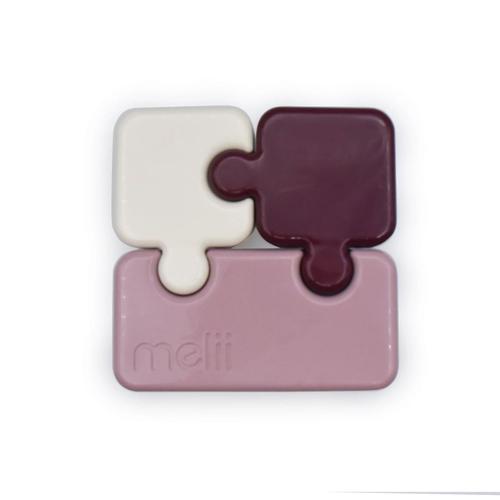 Recipient hrana bebe MELII Model Puzzle Luxe, 850 ml, Roz