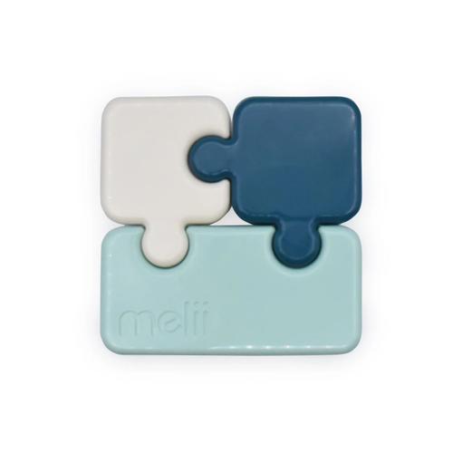 Recipient hrana bebe MELII Model Puzzle Luxe, 850 ml, Albastru