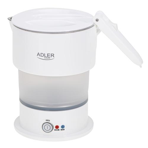 Fierbator de calatorie Adler AD 1377w, 0.6 l, 600 W (Alb)