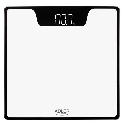 Cantar de baie Adler AD 8174w, max 180 kg, 100 g, Sticla securizata (Alb)
