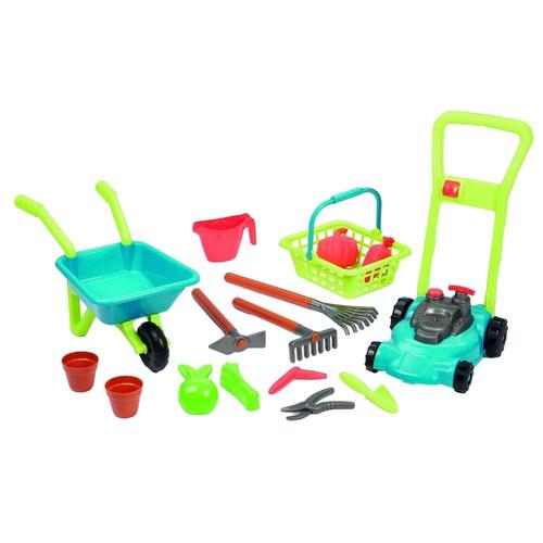 Set jucarii gradinarit, Smoby, Plastic, 16piese, 18luni+, Multicolor