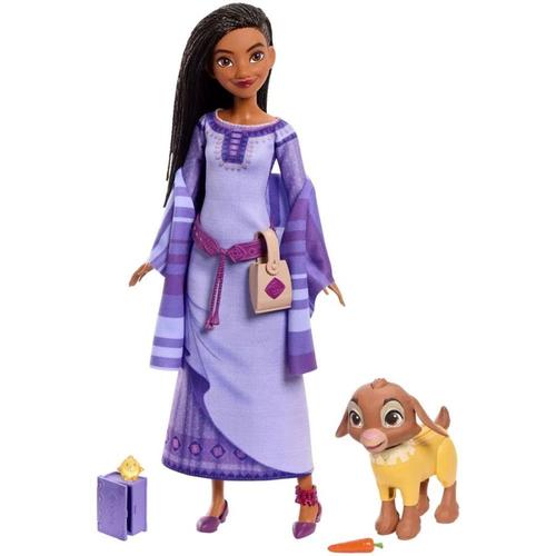 Papusa cu animalut si accesorii Disney Wish Fashion Doll Asha, 30 cm